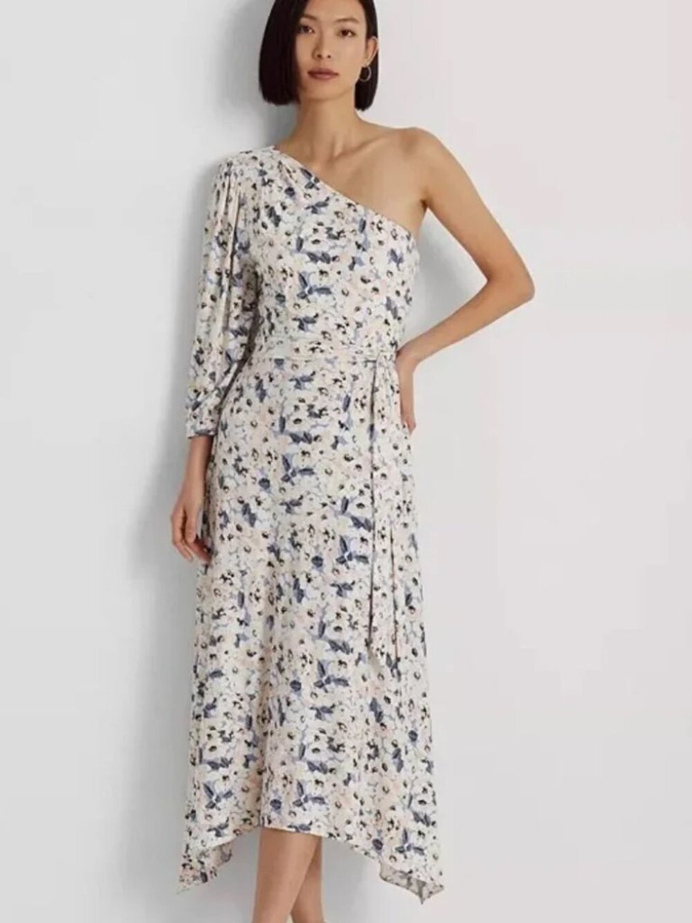 Ralph Lauren '23 Floral Stretch Jersey One-Shoulder Dress - *NWT!*